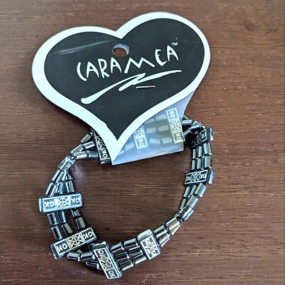 $5 Add On - NWT Caramea Hematite Stretch Bracelet - Picture 1 of 8